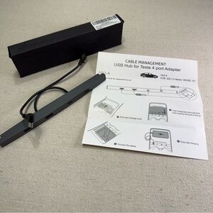 USB Hub for Tesla 4-Port Adapter in Dark Gray - NWT